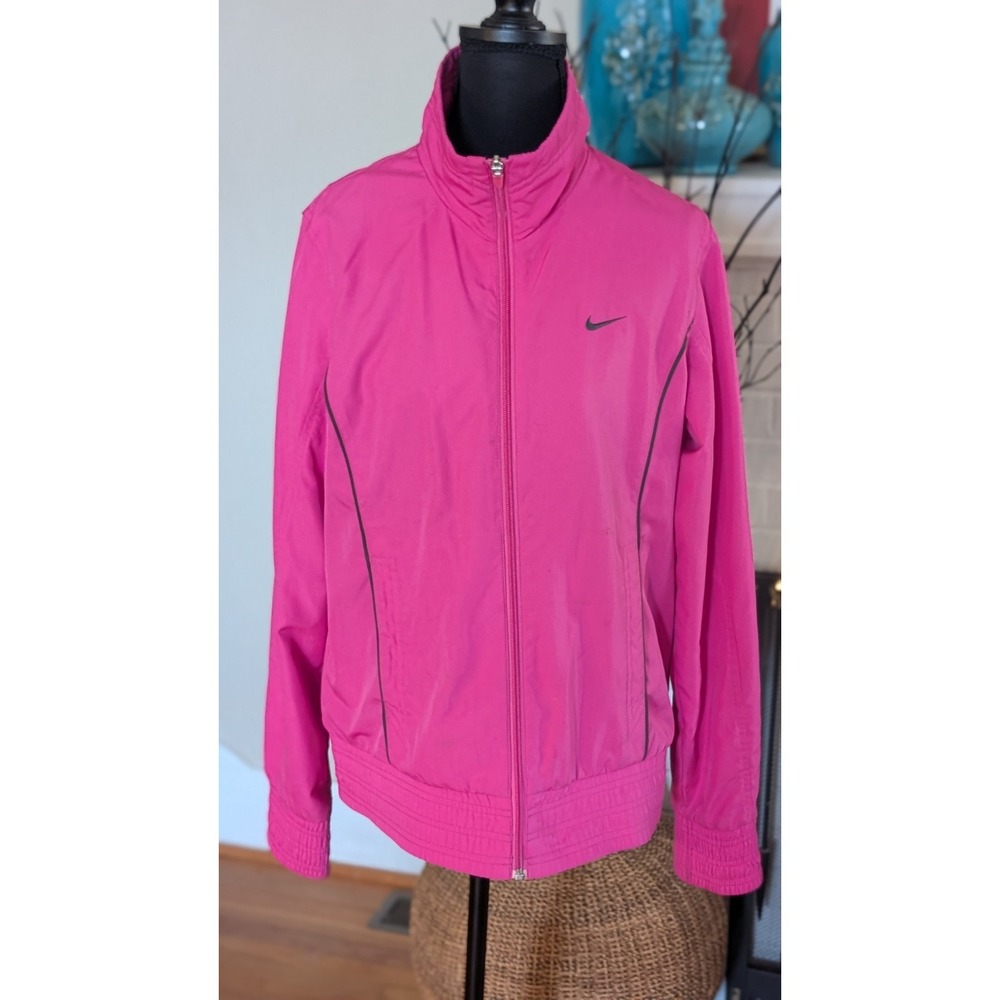 Nike Vintage Full Zip Pink, Lightweight Track Jacket Pink Large (03-B)